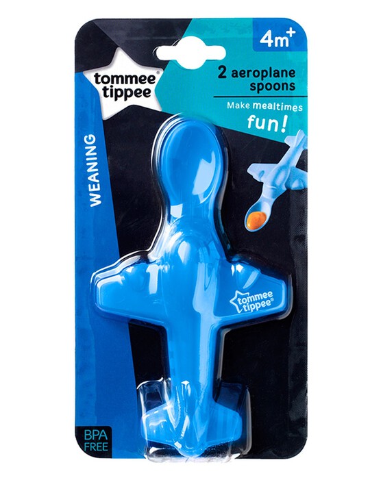 Tommee Tippee Aeroplane Spoons x 2pk (Blue) image number 2